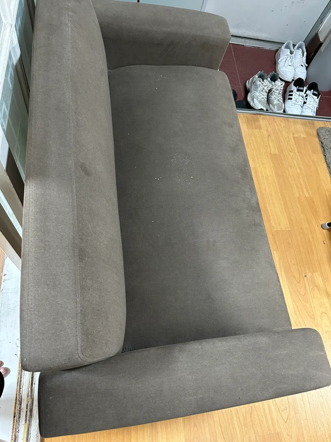 브라운 색상 중고 소파