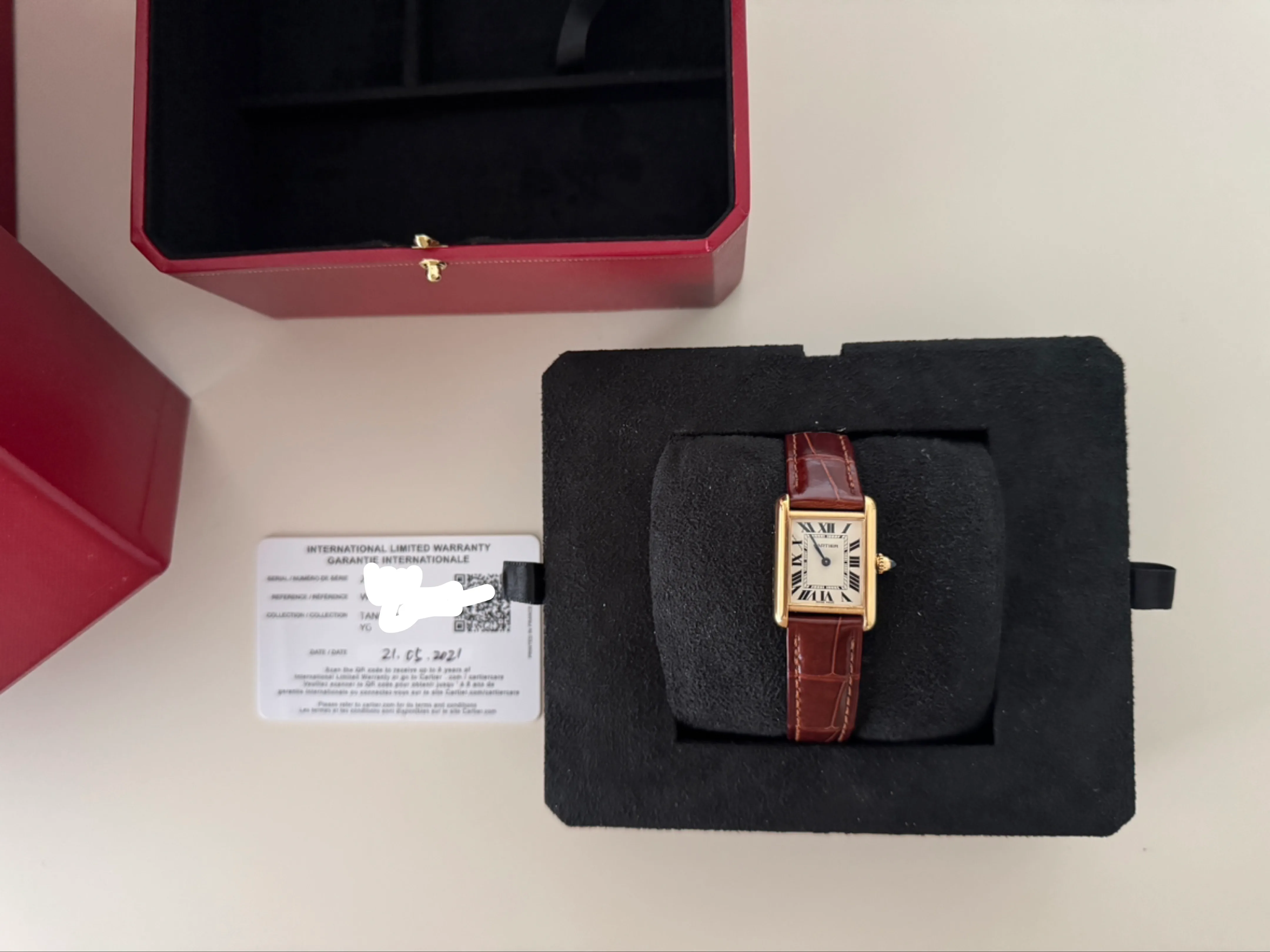 까르띠에 탱크 루이 시계 스몰