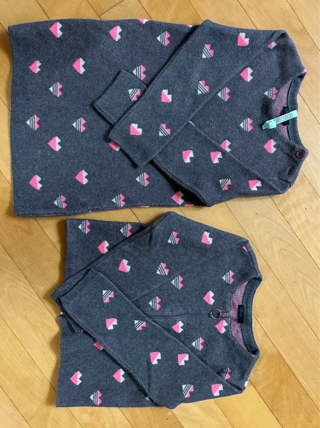 베네통 베네퉁 여아옷 여자아이 긴옷 하트 니트 원피스/가디건