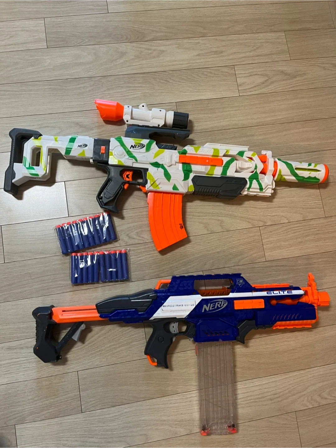 정품) 전동 자동 너프건 NERF 블래스터 2개