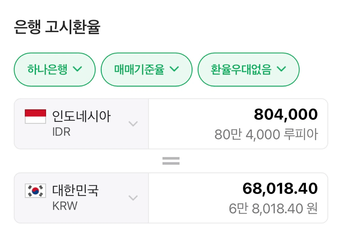 인도네시아 루피아 (IDR)