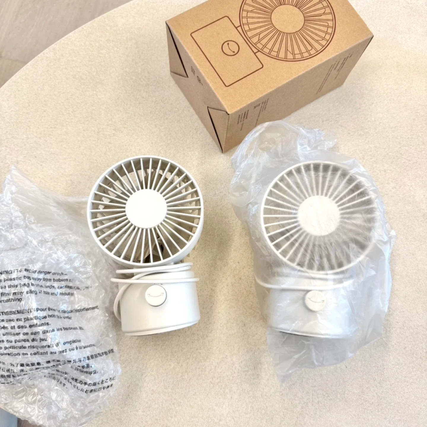 MUJI 무인양품 usb 데스크팬 화이트 미니선풍기