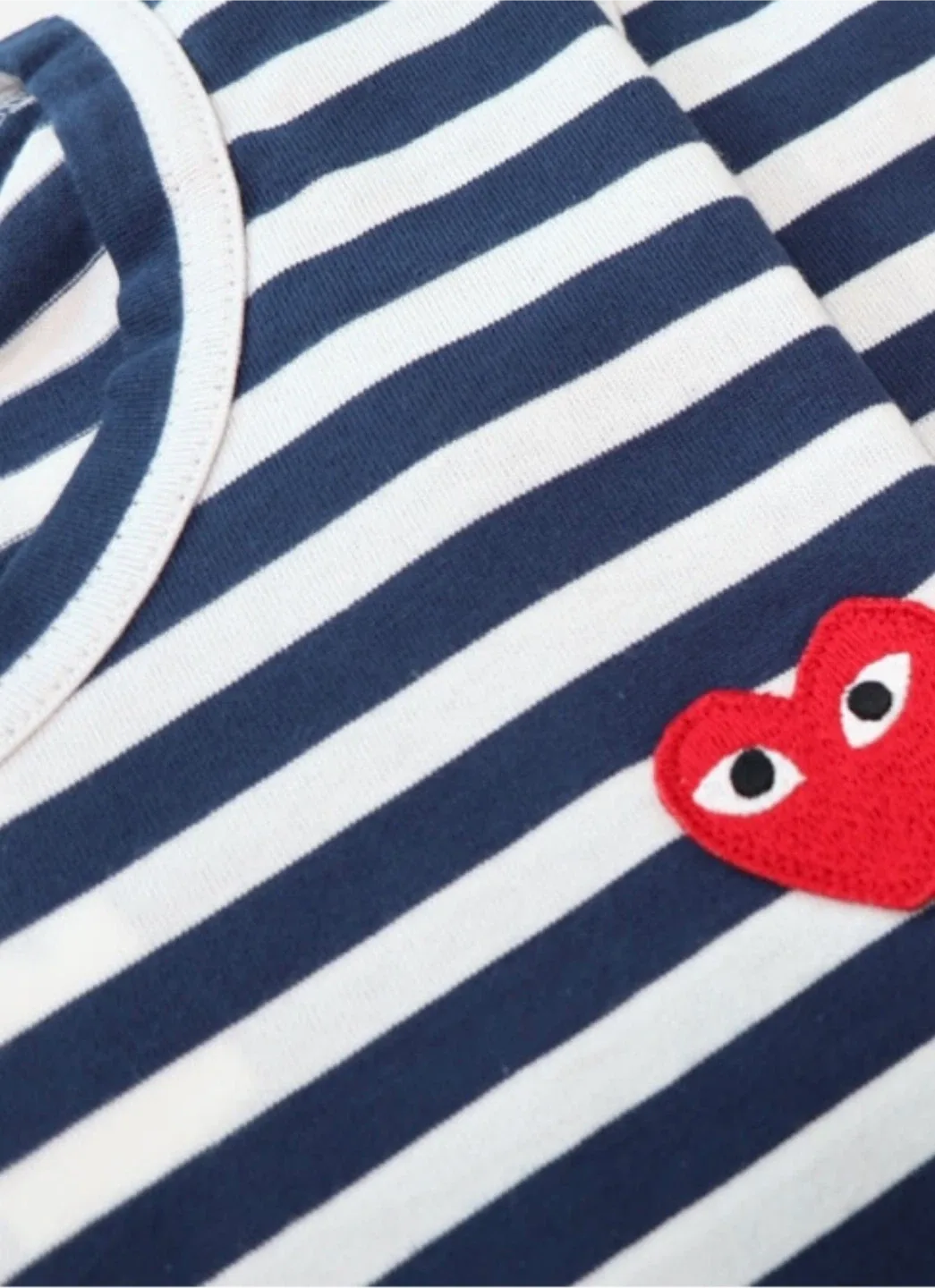 꼼데가르송 PLAY 스트라이프 티셔츠