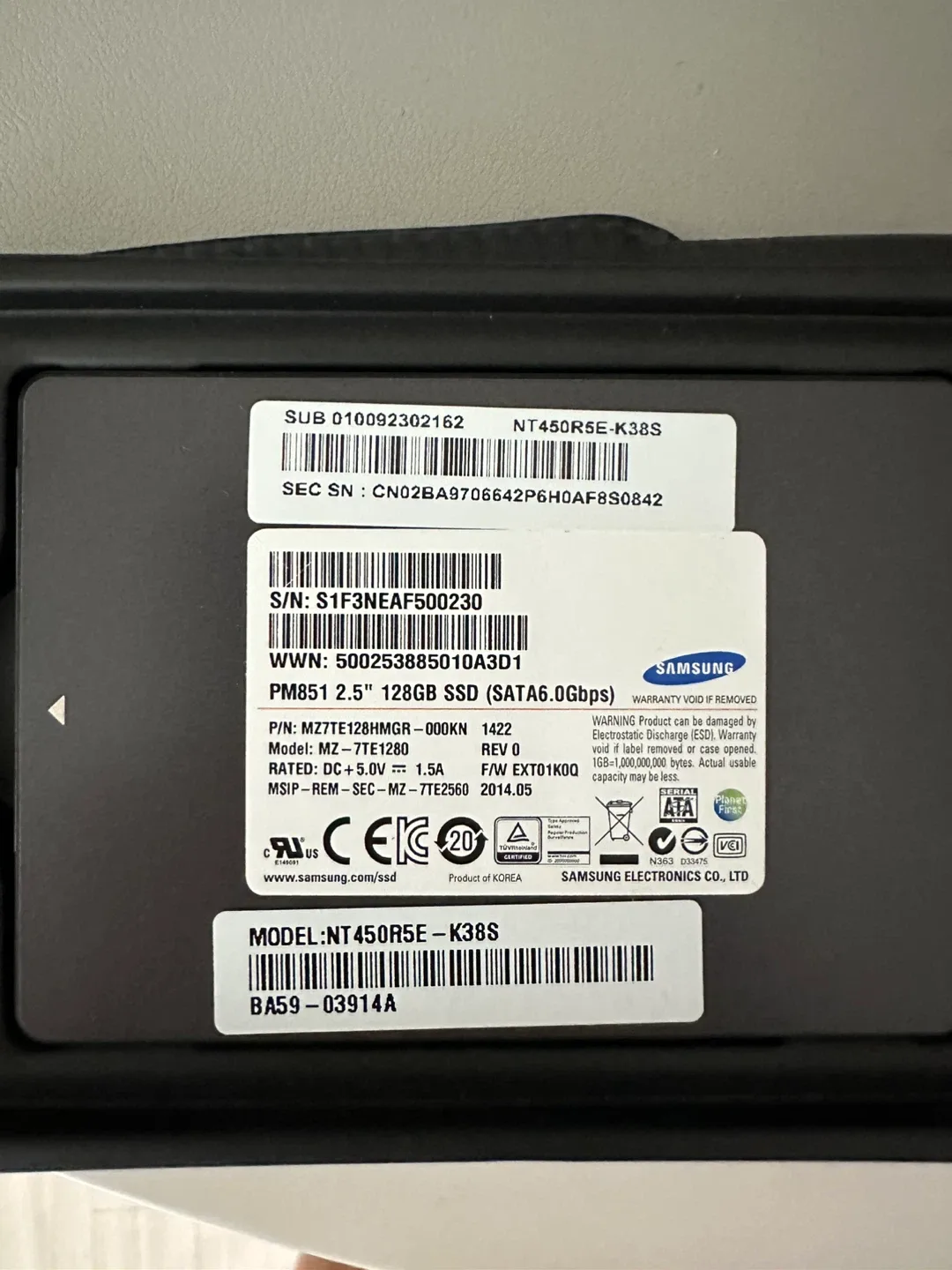 삼성 128GB SSD PM851 팝니다