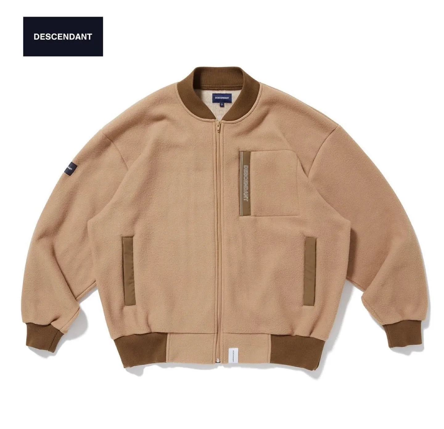 [M] 디센던트 플리스 집 가디건 베이지