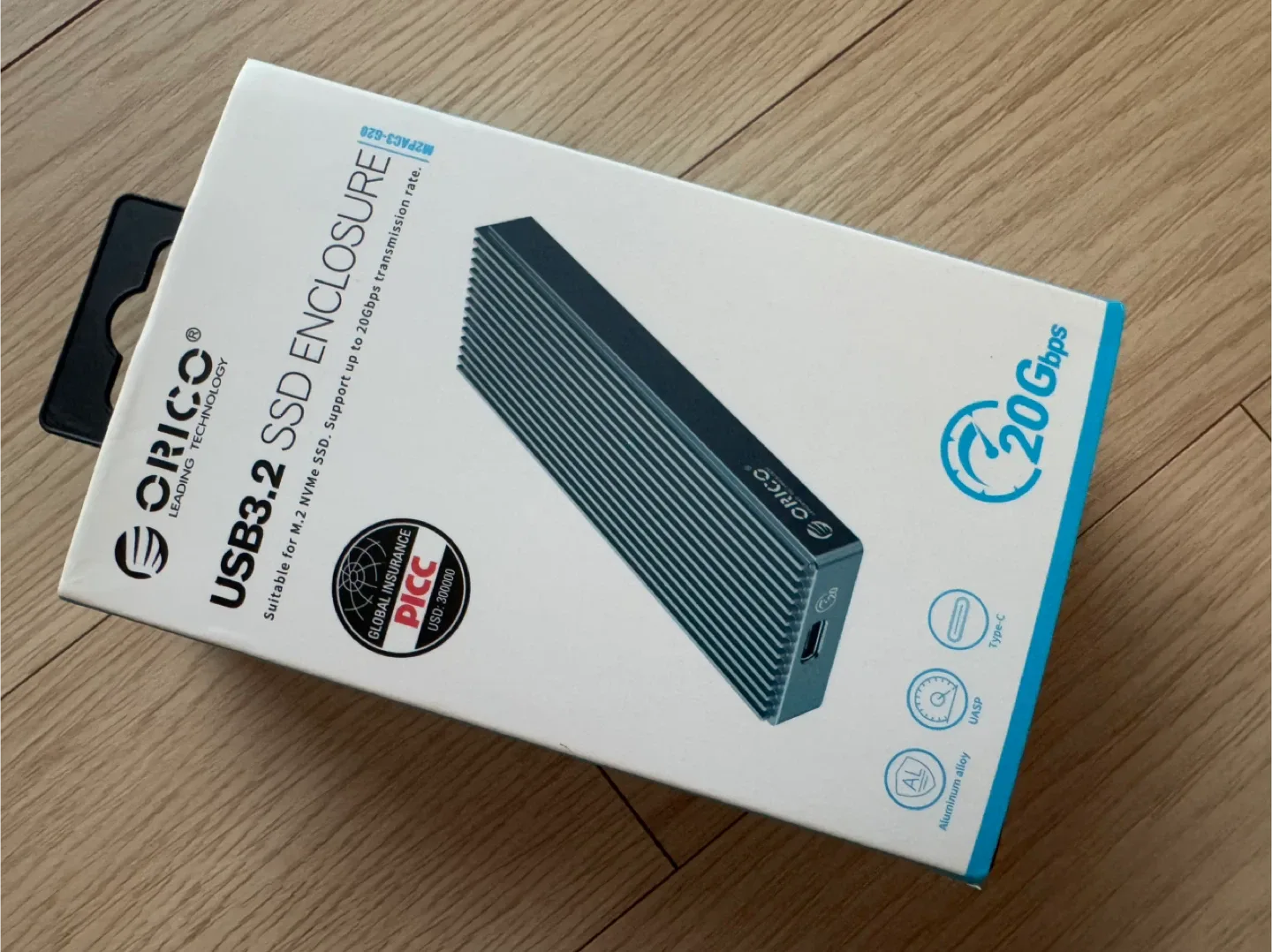 ORICO M2PAC3-G20 SSD 케이스 + PM9A1 256G NVMe