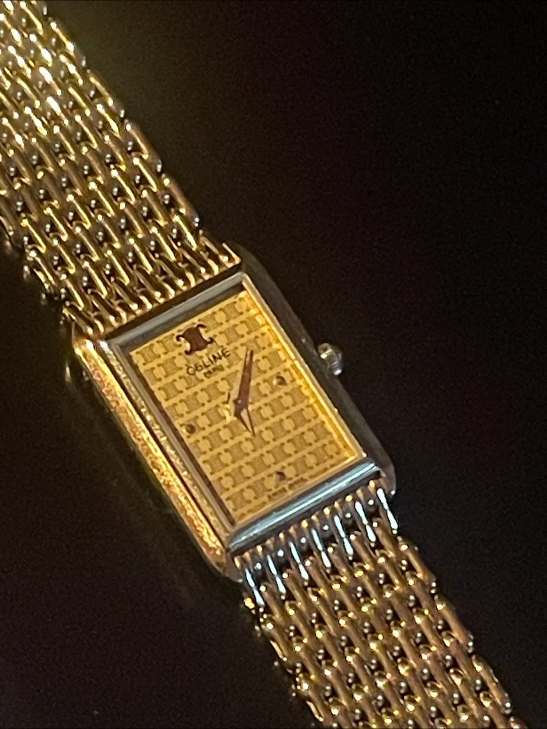 셀린느 빈티지 금장 시계