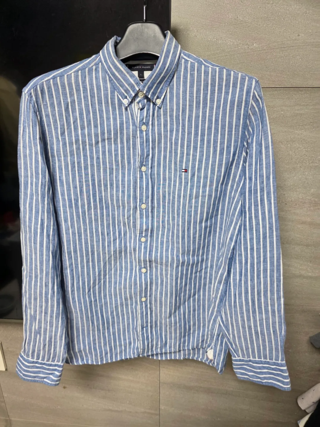 타미힐피거 스트라이프 린넨셔츠 L100-105