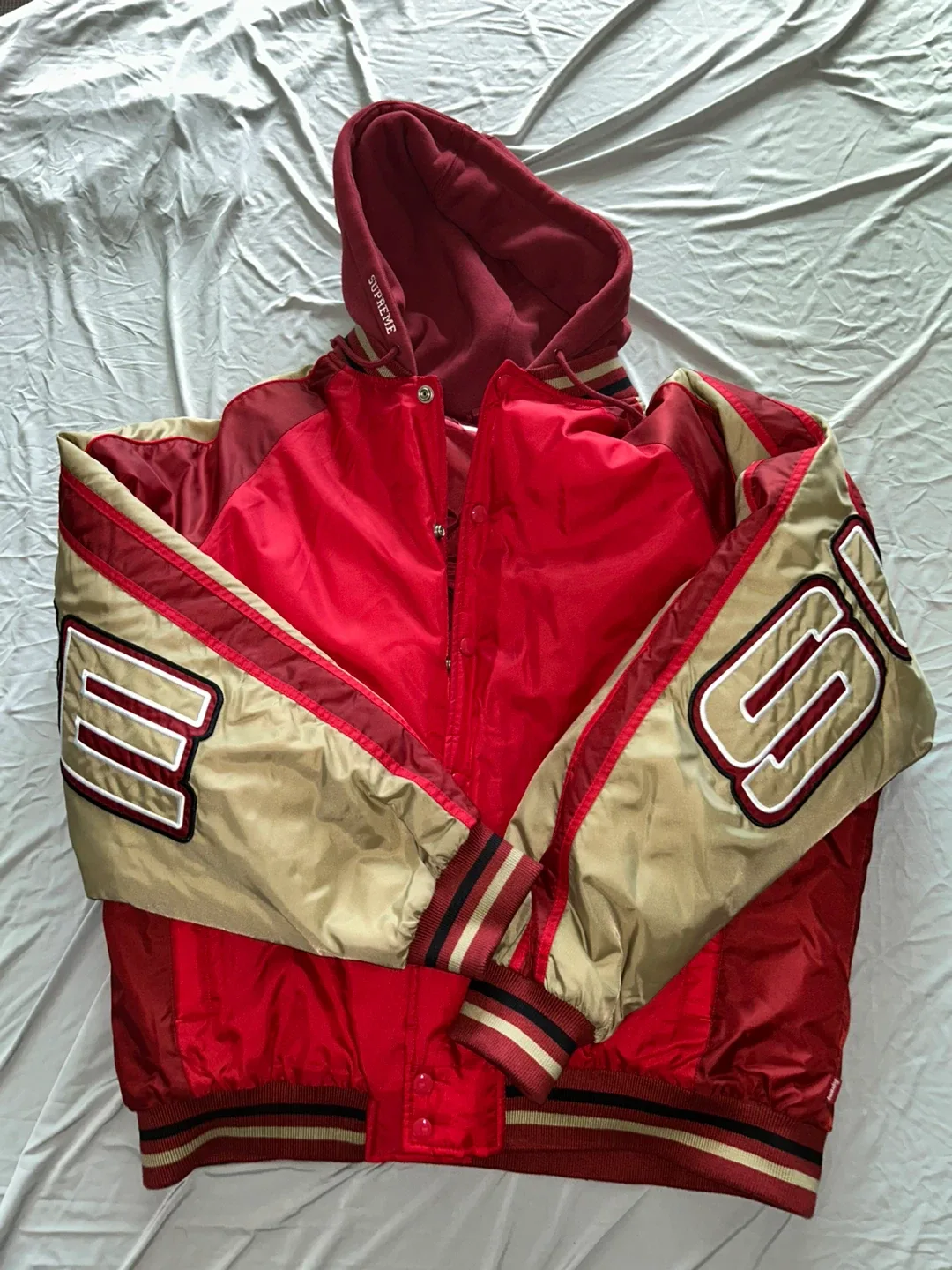 (중고)슈프림 후드 바시티 자켓 XL