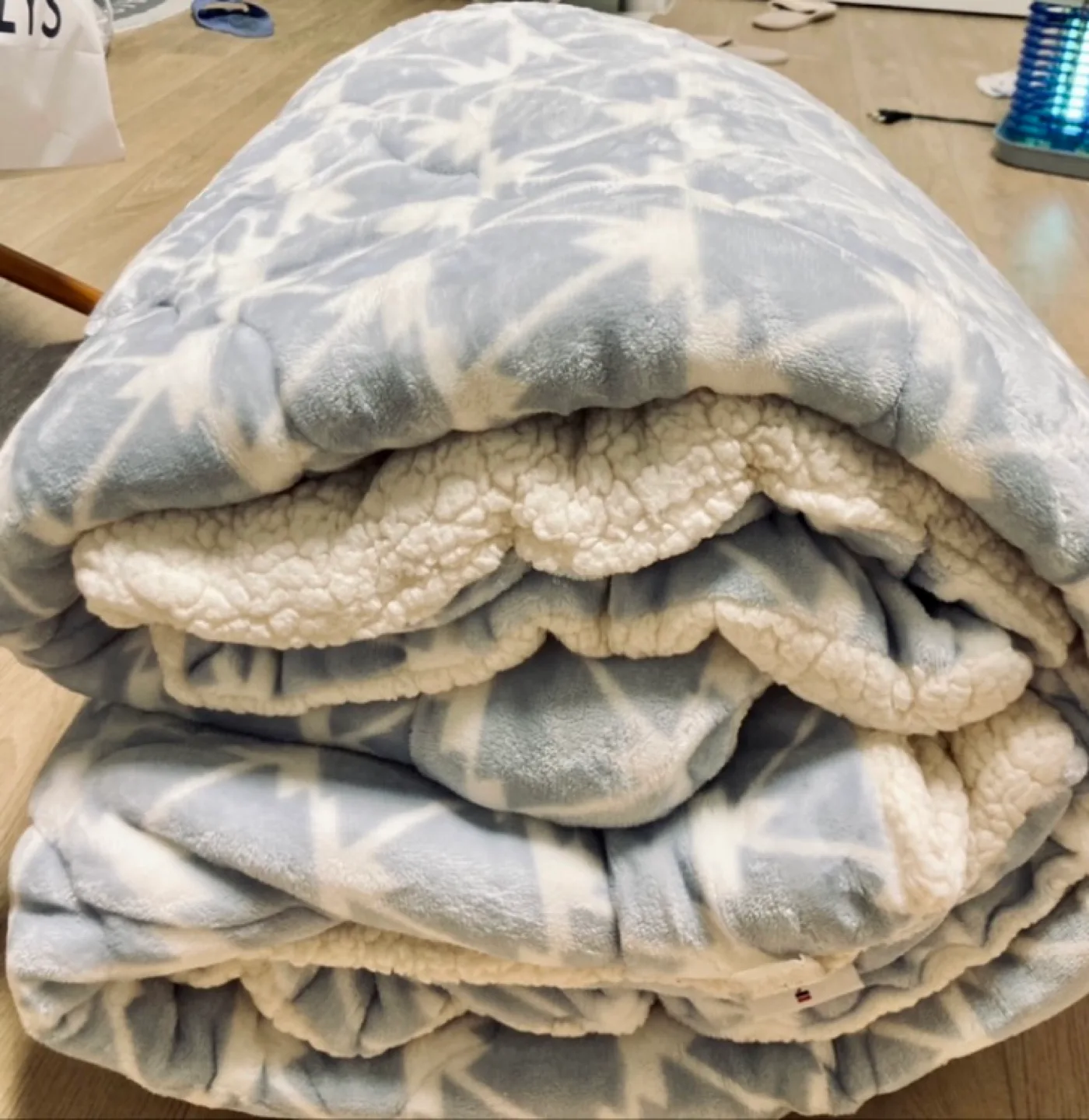 [중고] 싱글 세리 양털 극세사 차렵이불 S