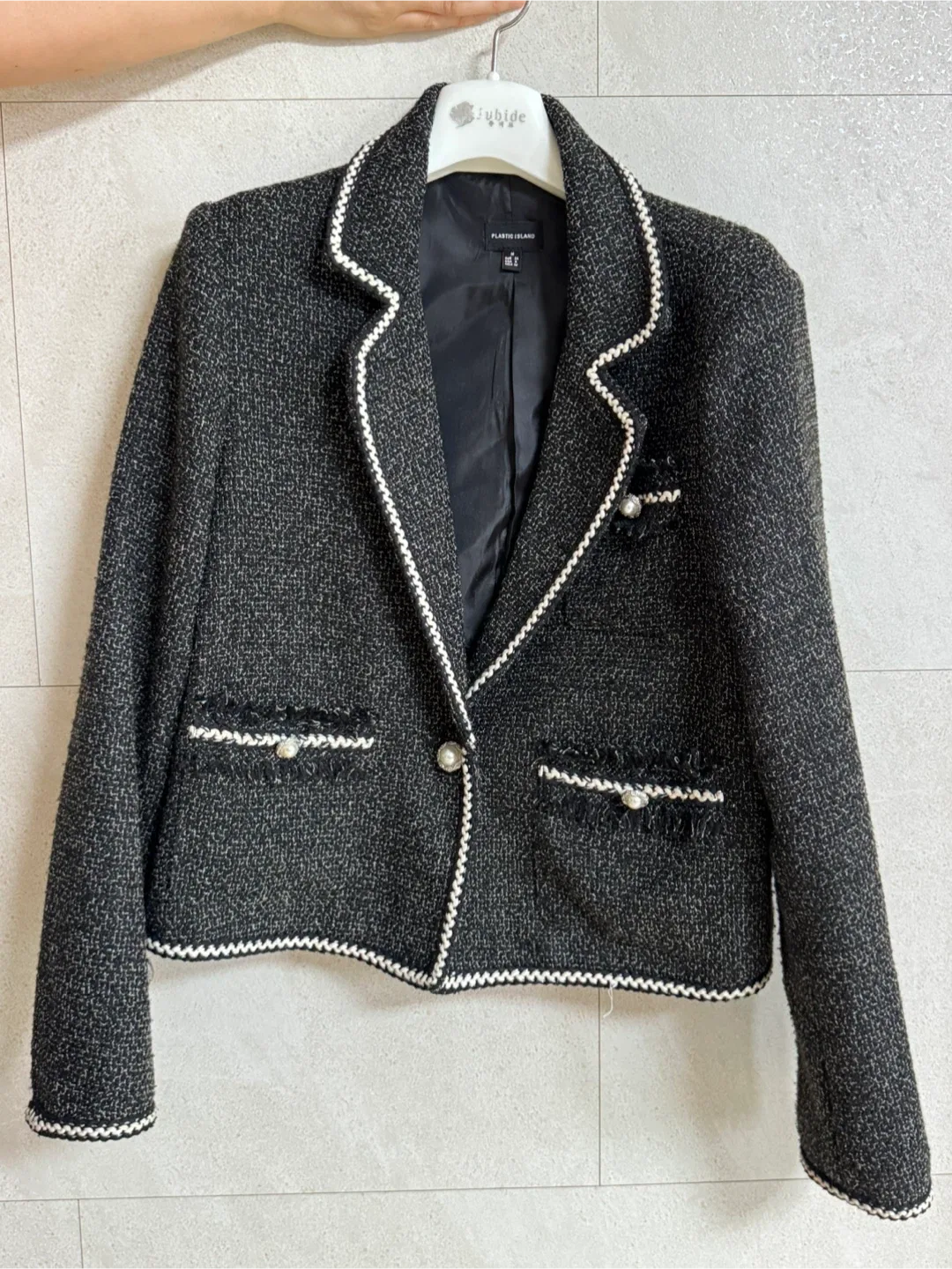 플라스틱 아일랜드 트위드 자켓 M사이즈