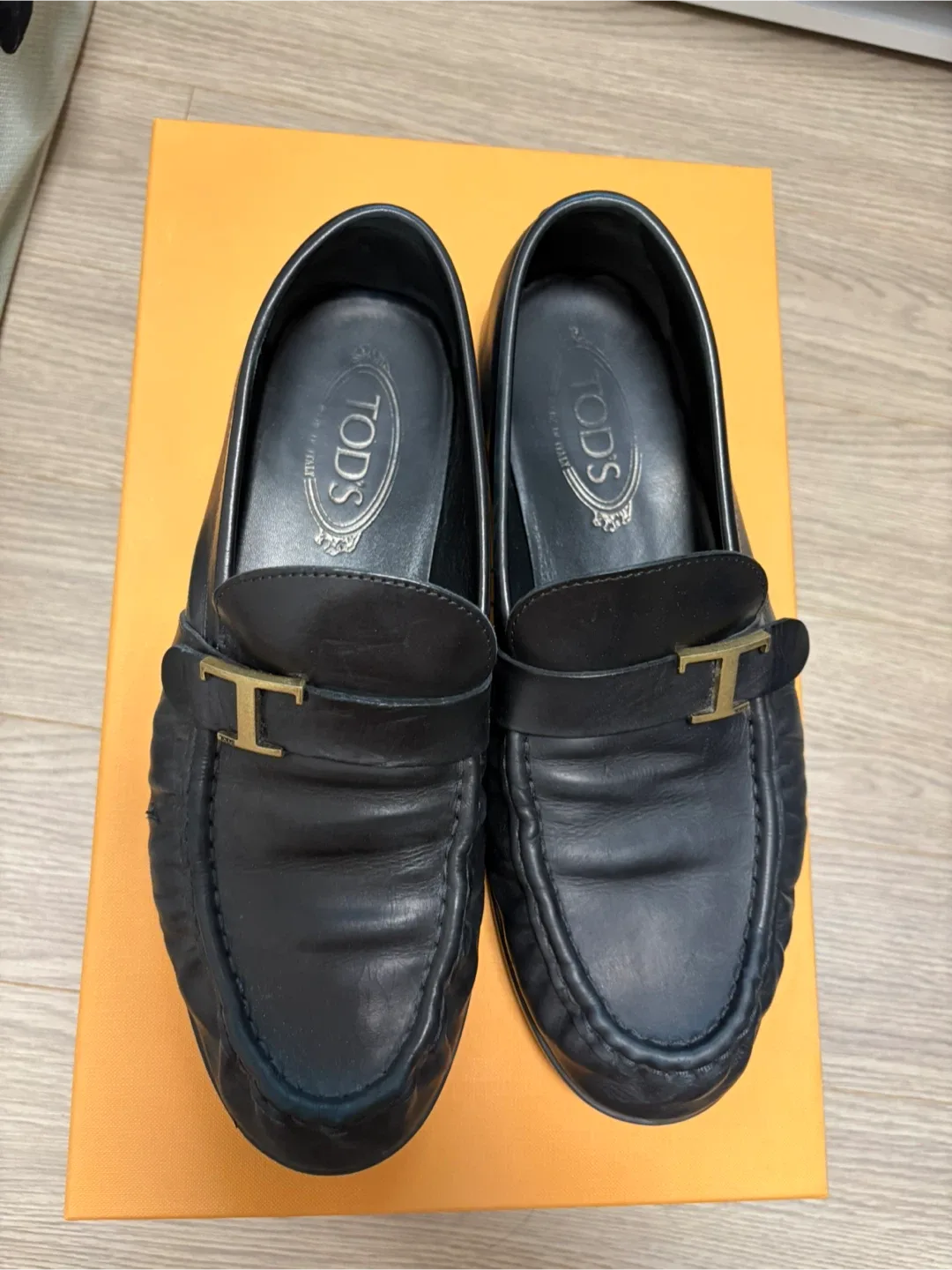 (중고 ) 토즈 남성 로퍼 블랙 사이즈6.5