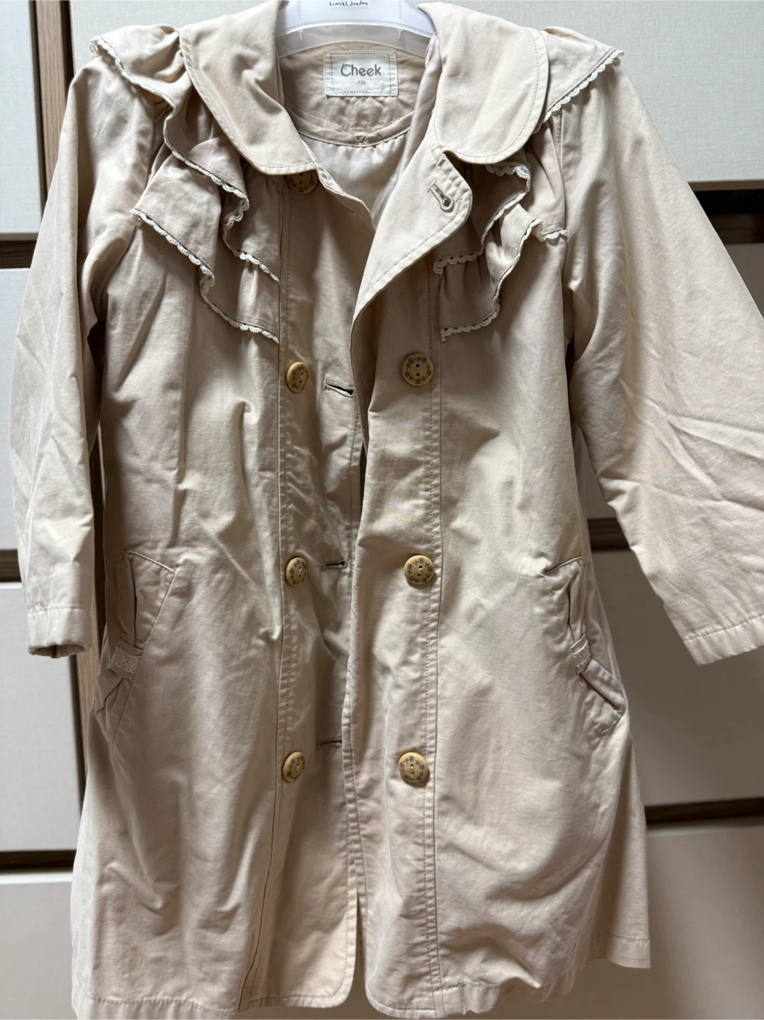 cheek 여아 130 리본 트렌치코트 | 유아동 | 당근 중고거래