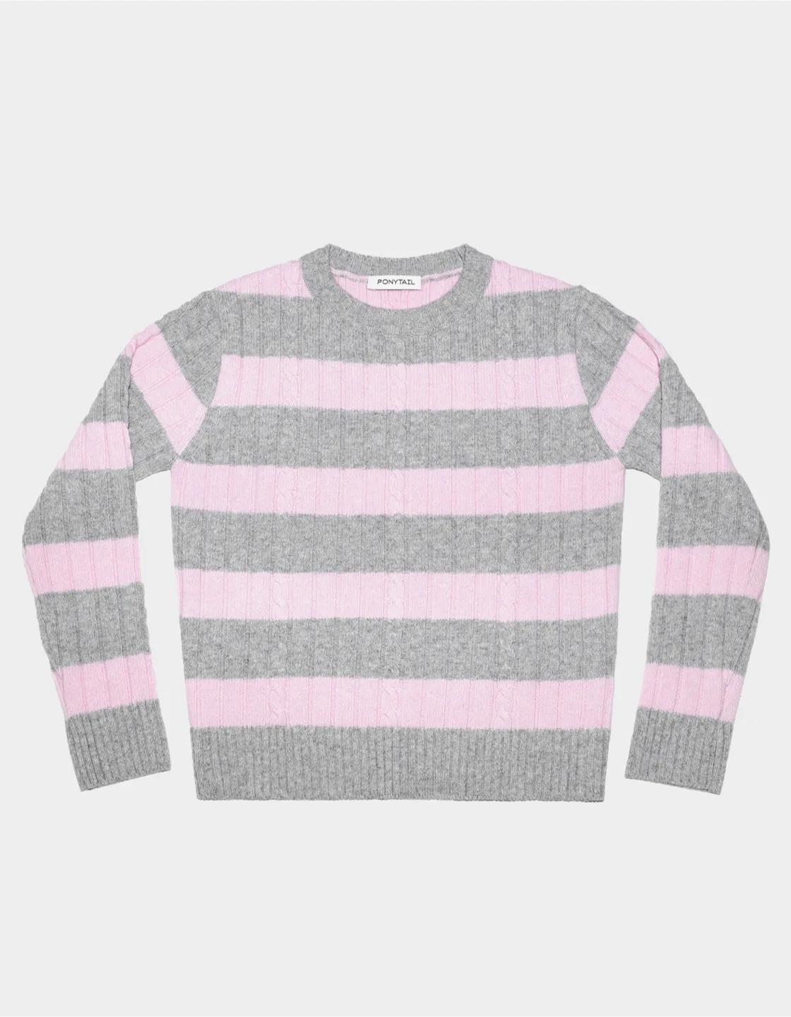 포니테일 스트라이프 니트