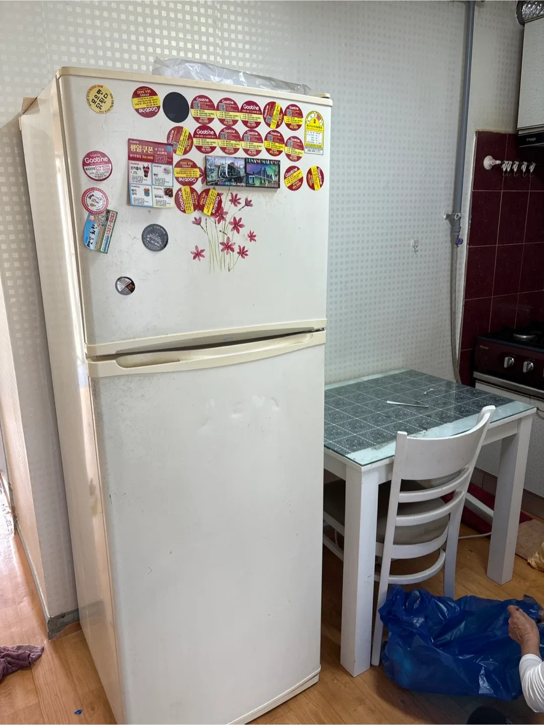 백색 중고 냉장고