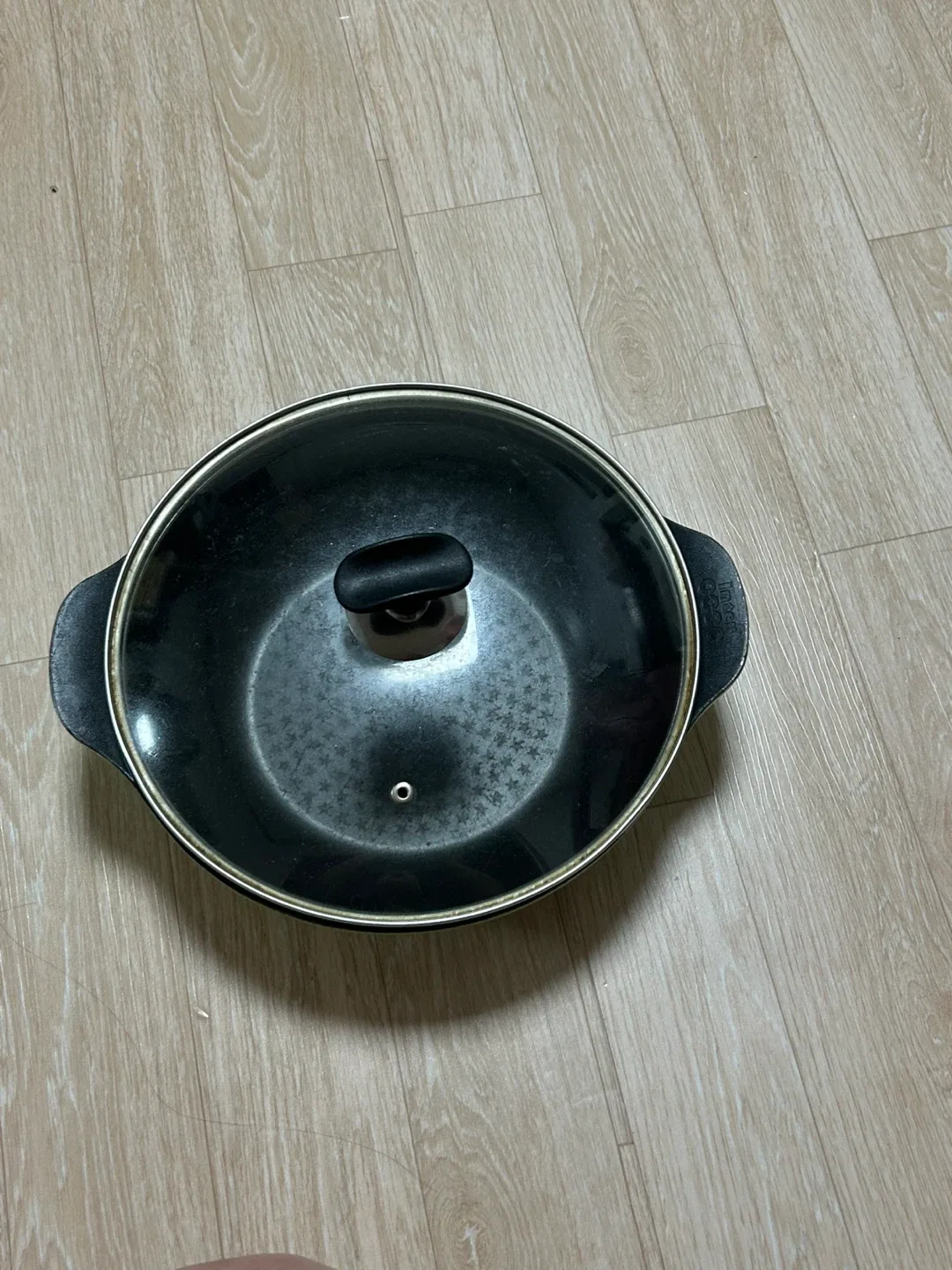 중고 인터쿡 웍 냄비 (유리 뚜껑 포함)