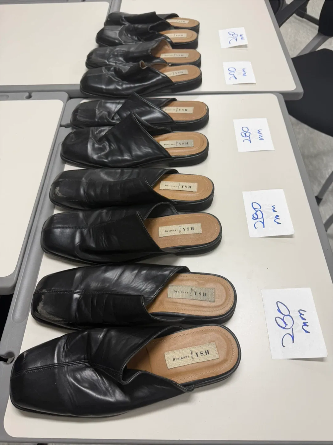 [가성비갑:중고]DESIGN BY YSH 블랙 뮬 슬리퍼