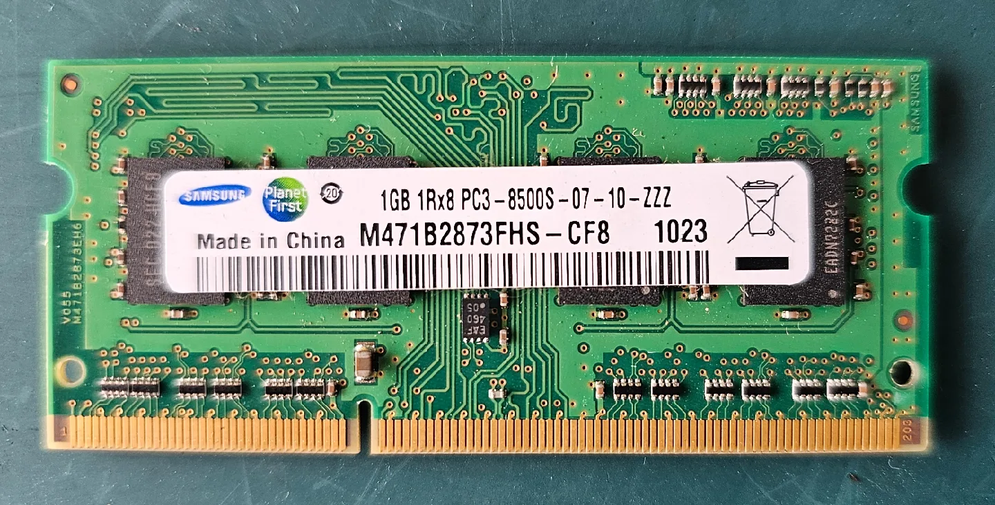 노트북 램 (중고) 삼성 1GB PC3-8500S 판매