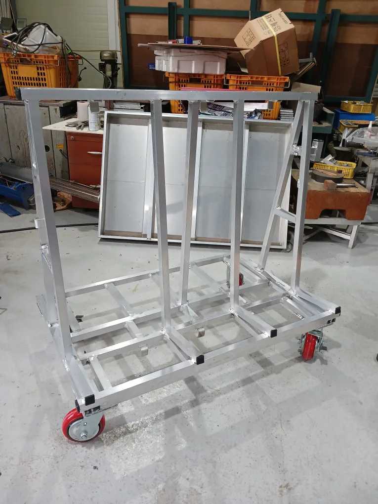 알루미늄 A형 유리 운반대차