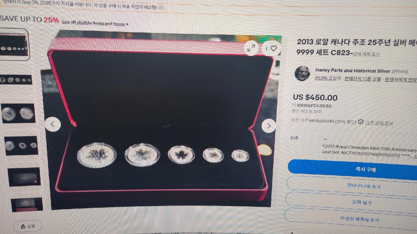 2013 메이플 리프 25주년 실버 리버스프루프 5코인 세트 | 취미/게임/음반 | 당근 중고거래