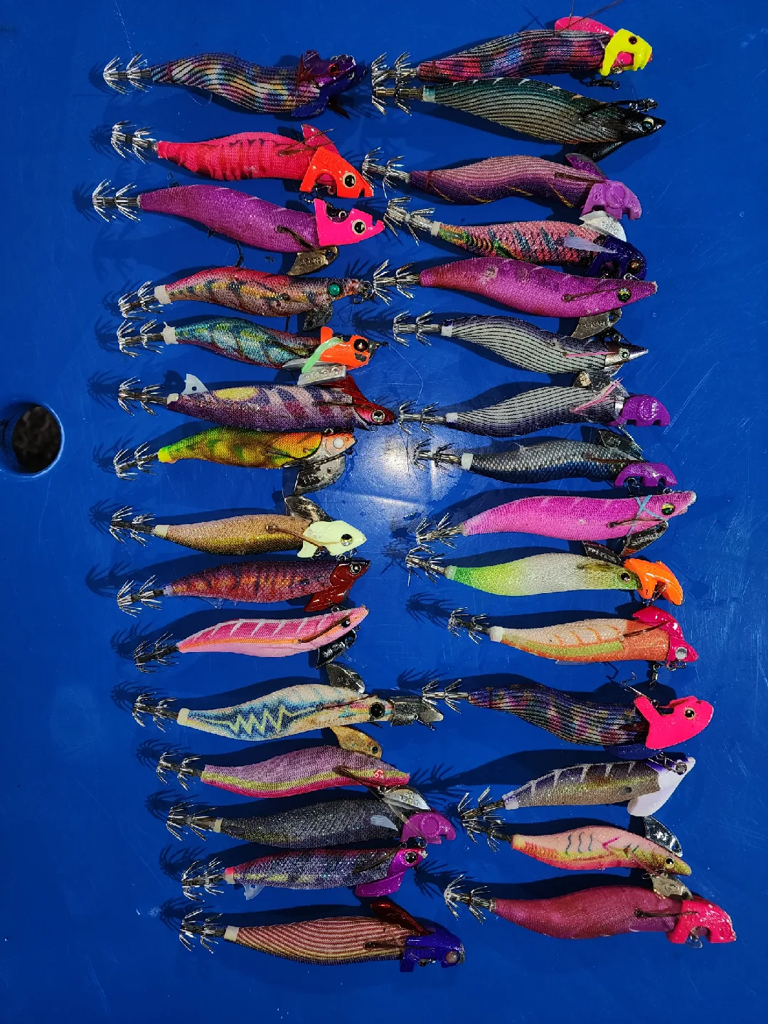 중고 오징어 낚시 에기 모음 30개