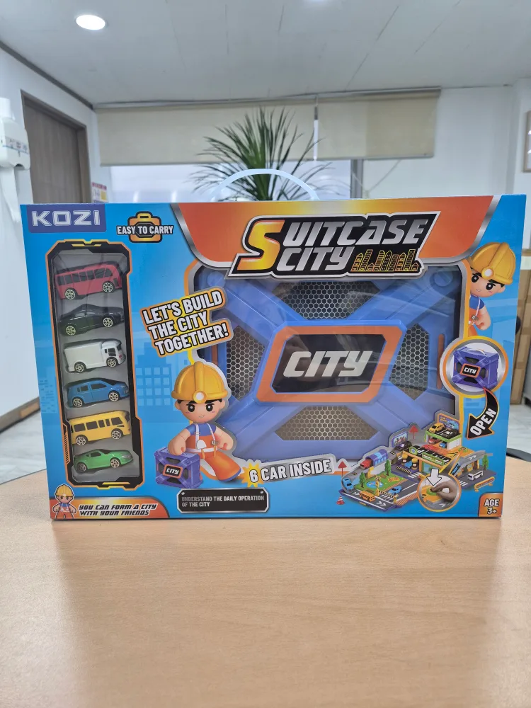 KOZI Suitcase City Car Playset