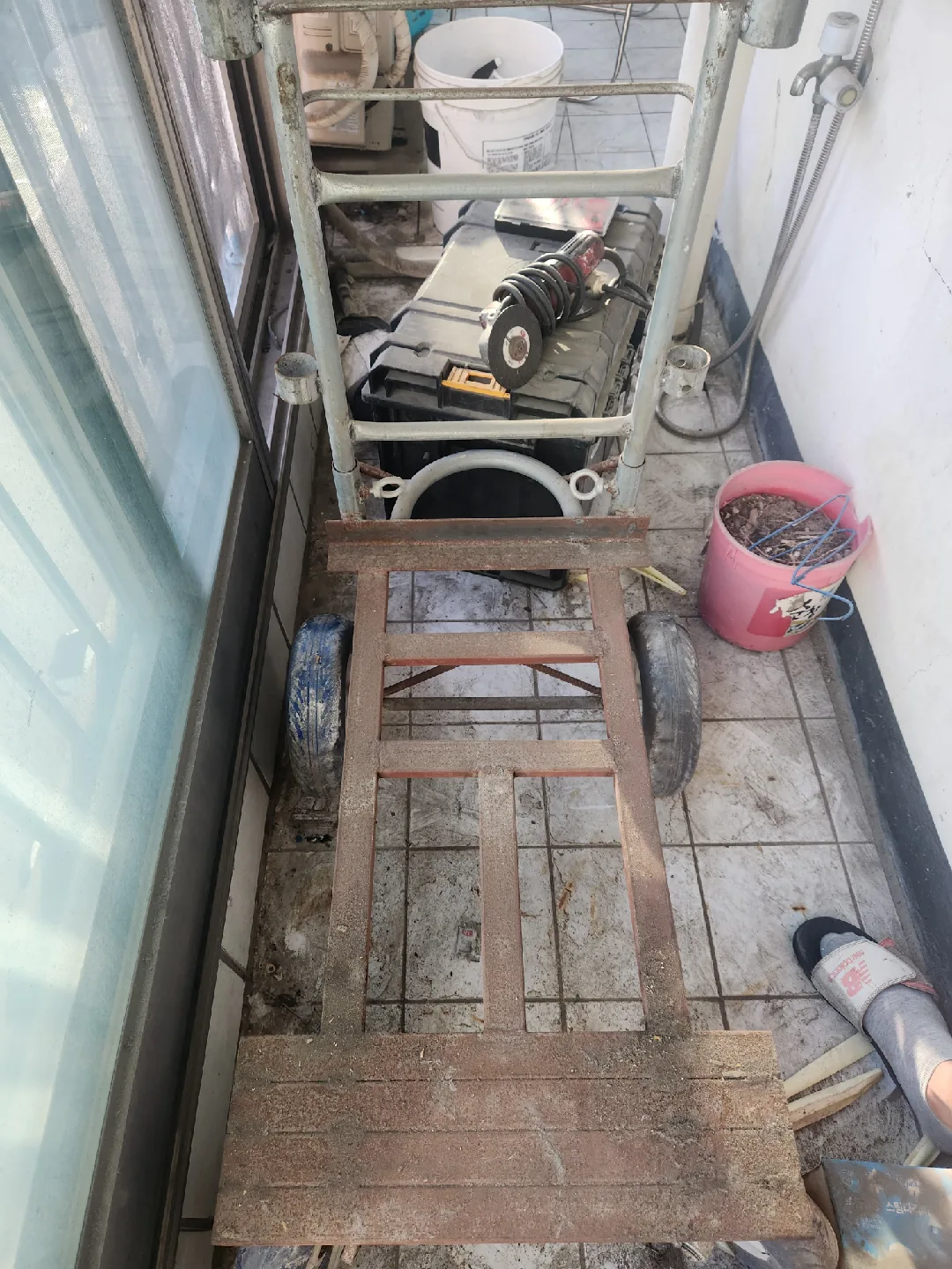 중고 짐수레 미장밀바