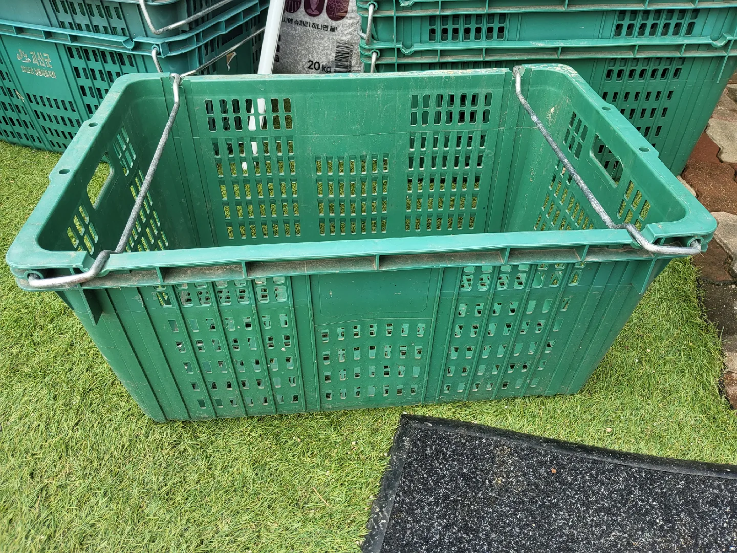농산물 운반용 플라스틱 바구니 세트