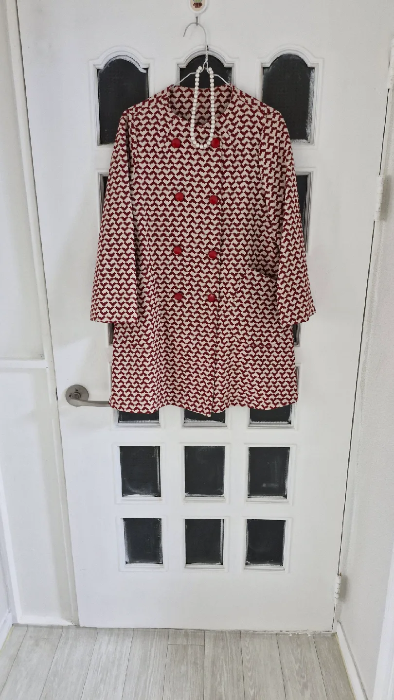 예쁜  패턴 가을코트