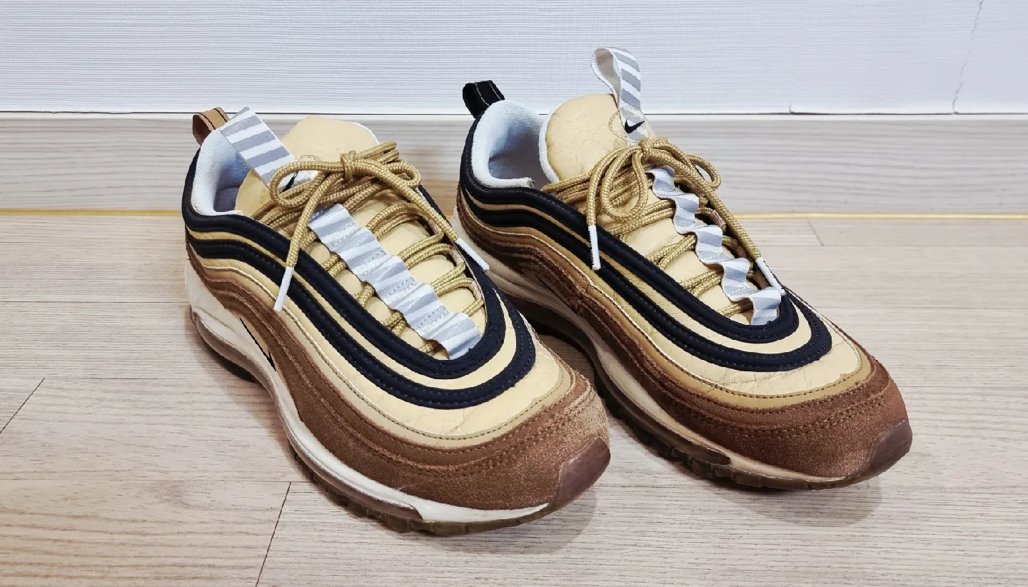 나이키 에어맥스 97 쉬핑박스 에일 브라운 270 중고 판매