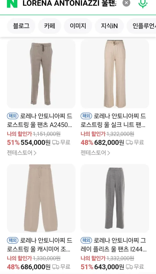 이태리 로레나 안토니아찌 울 팬츠