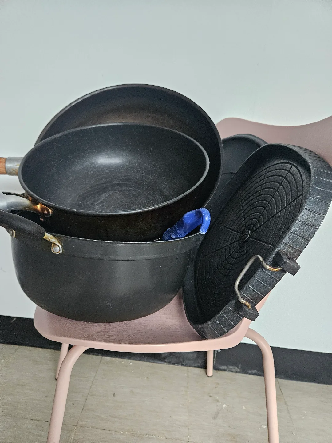 중고 냄비, 팬 세트