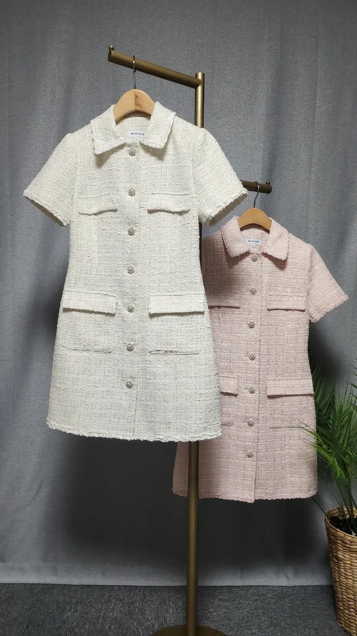 MAYNIQUE 카라 트위드 원피스 새상품