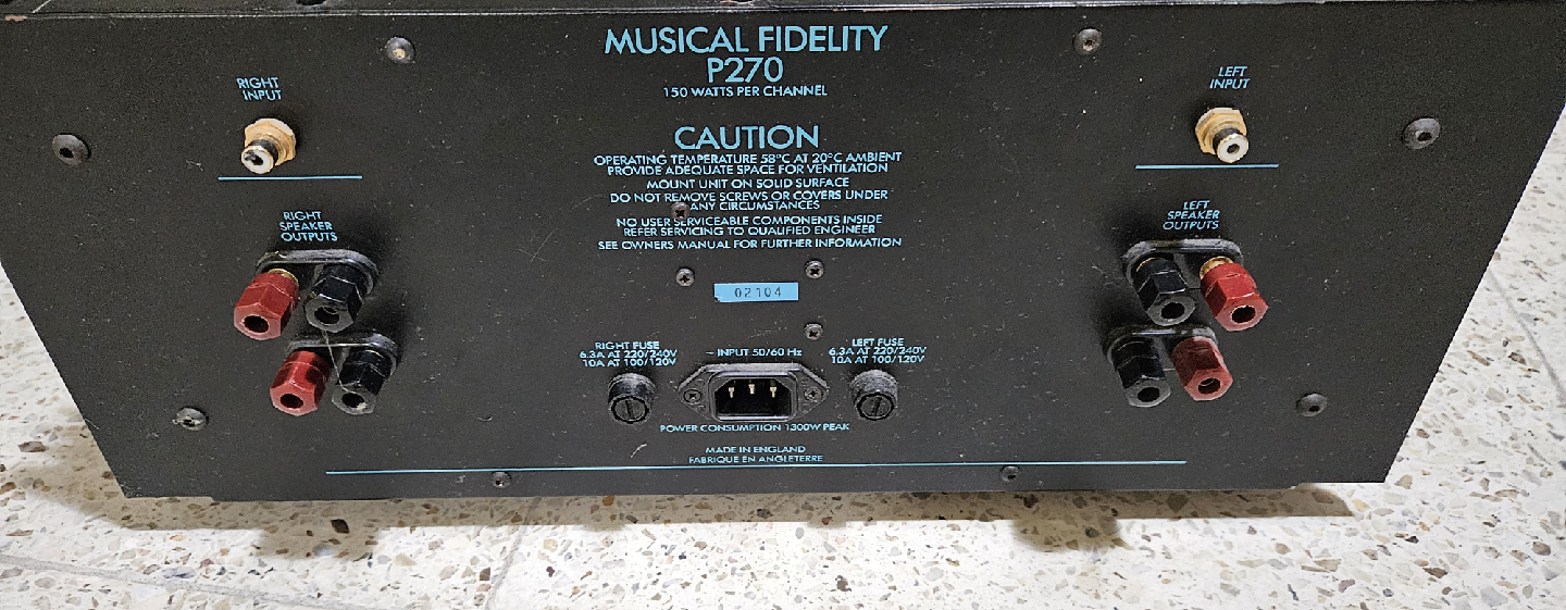 Musical Fidelity P270-2 앰프
