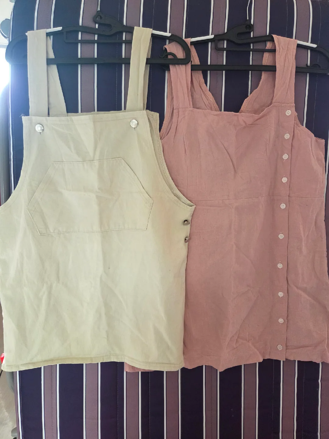 멜빵 원피스 & 핑크 원피스