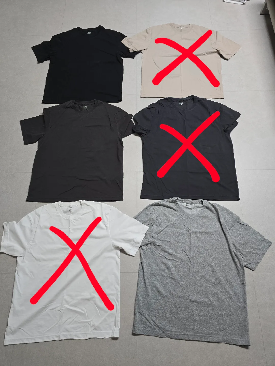 (중고판매)무신사 스탠다드 남성 반팔 티셔츠 3종 개별 판매