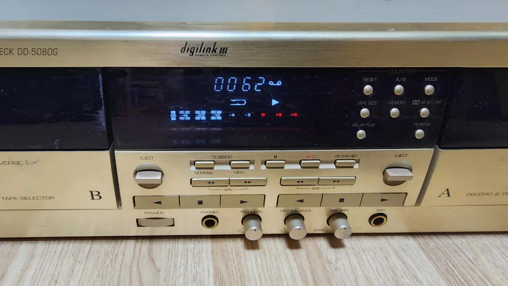 고급인켈 금장더블 카세트 데크 DD-5080G