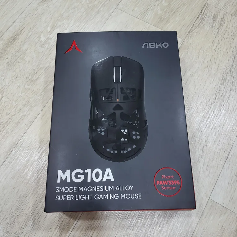 앱코 MG10A 3모드 마그네슘 합금 초경량 게이밍 마우스 블랙