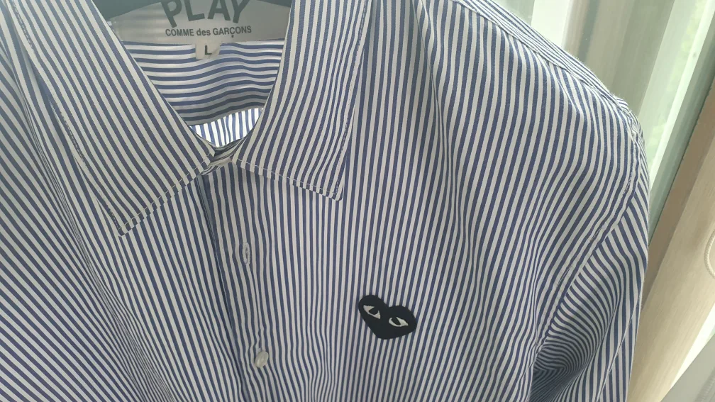 꼼데가르송 스트라이프 셔츠 L