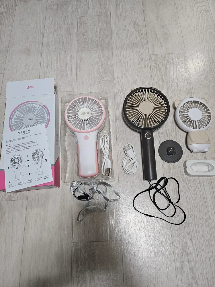 르젠 손선풍기(새상품) + 중고 손선풍기 2개 일괄