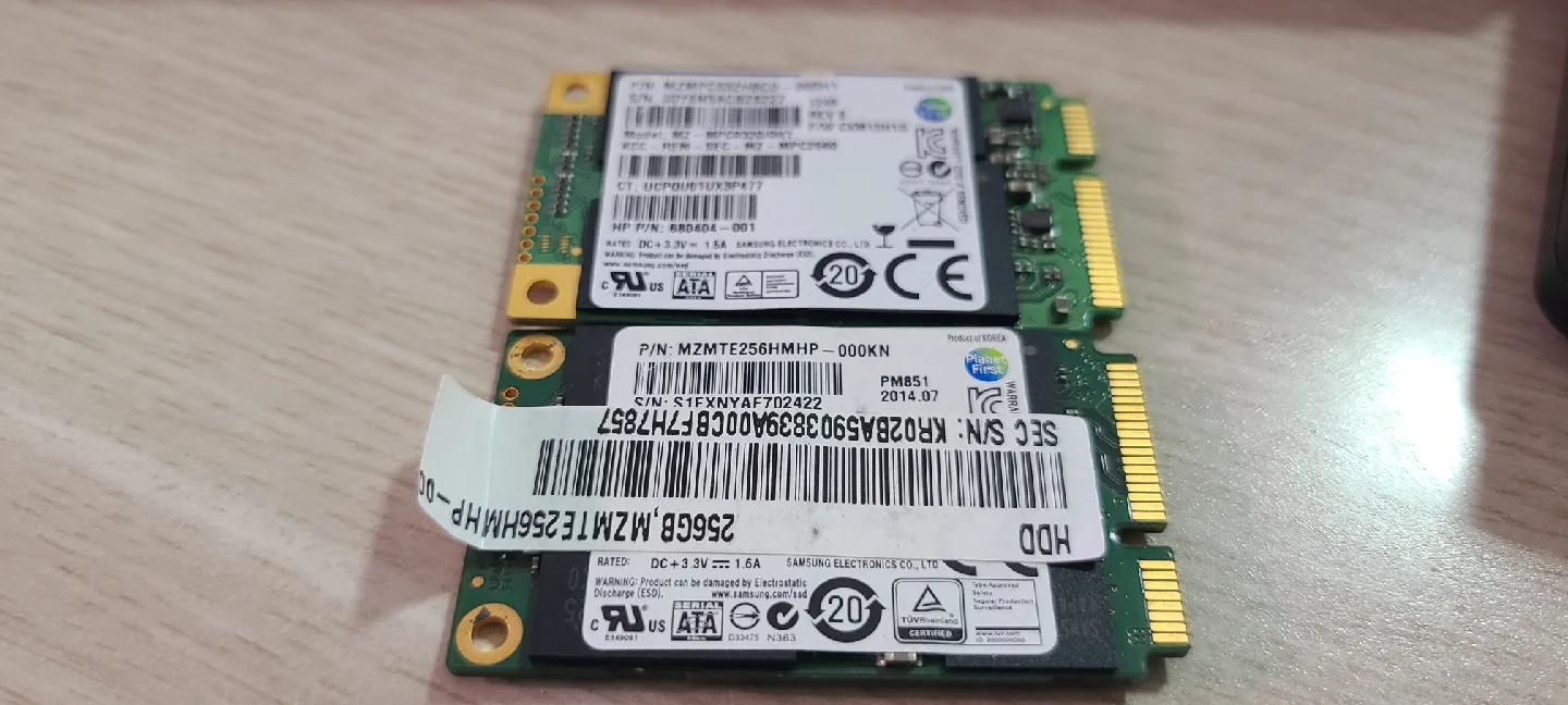 삼성 256GB mSATA SSD 판매(중고)