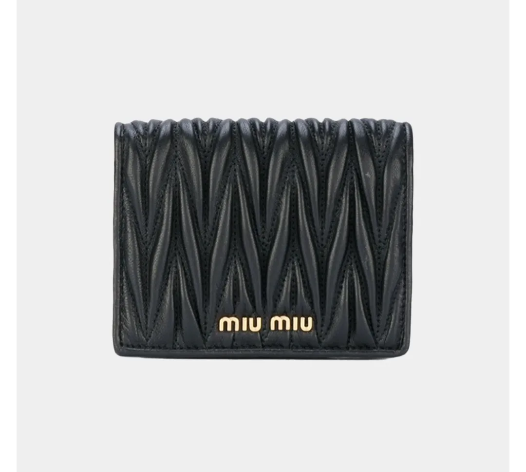 미우미우 블랙 반지갑