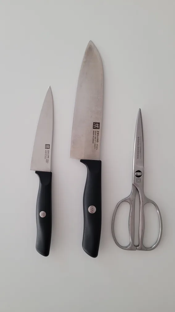 중고 헹켈 즈윌링 쌍둥이 칼 & 가위 세트 일괄