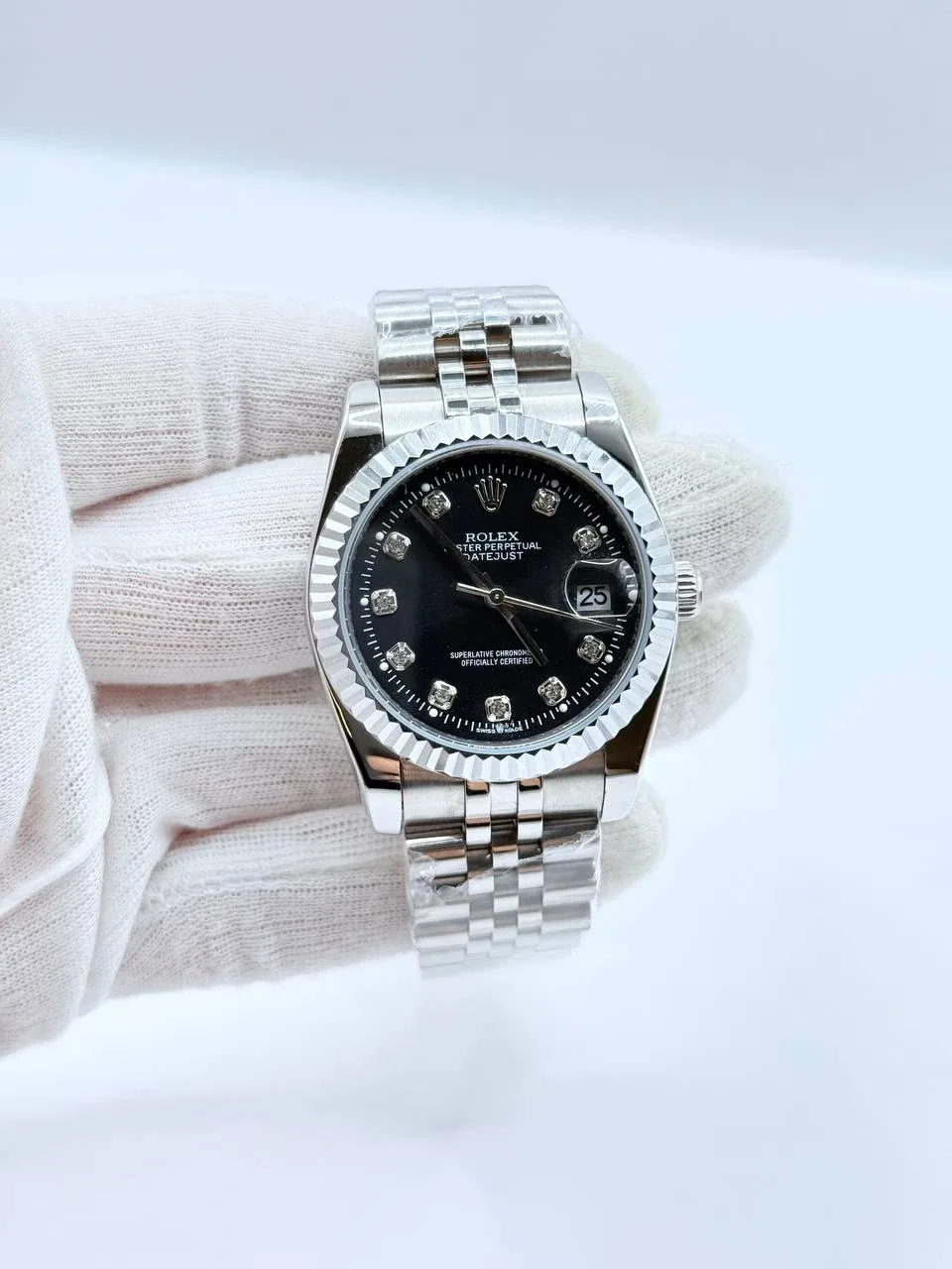로렉스 데이져스트 블랙 다이아 메탈시계