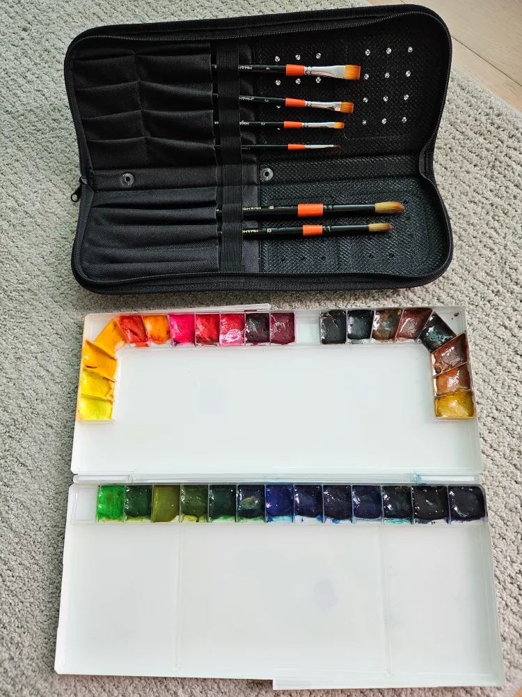 (중고) 미술용품/ 붓케이스 붓 팔레트