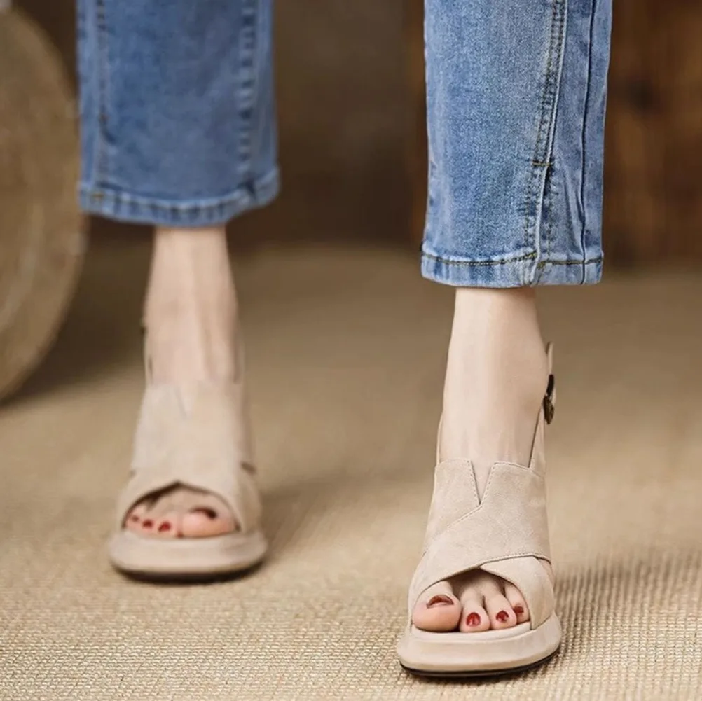 베이지 샌들힐 (새상품 230)