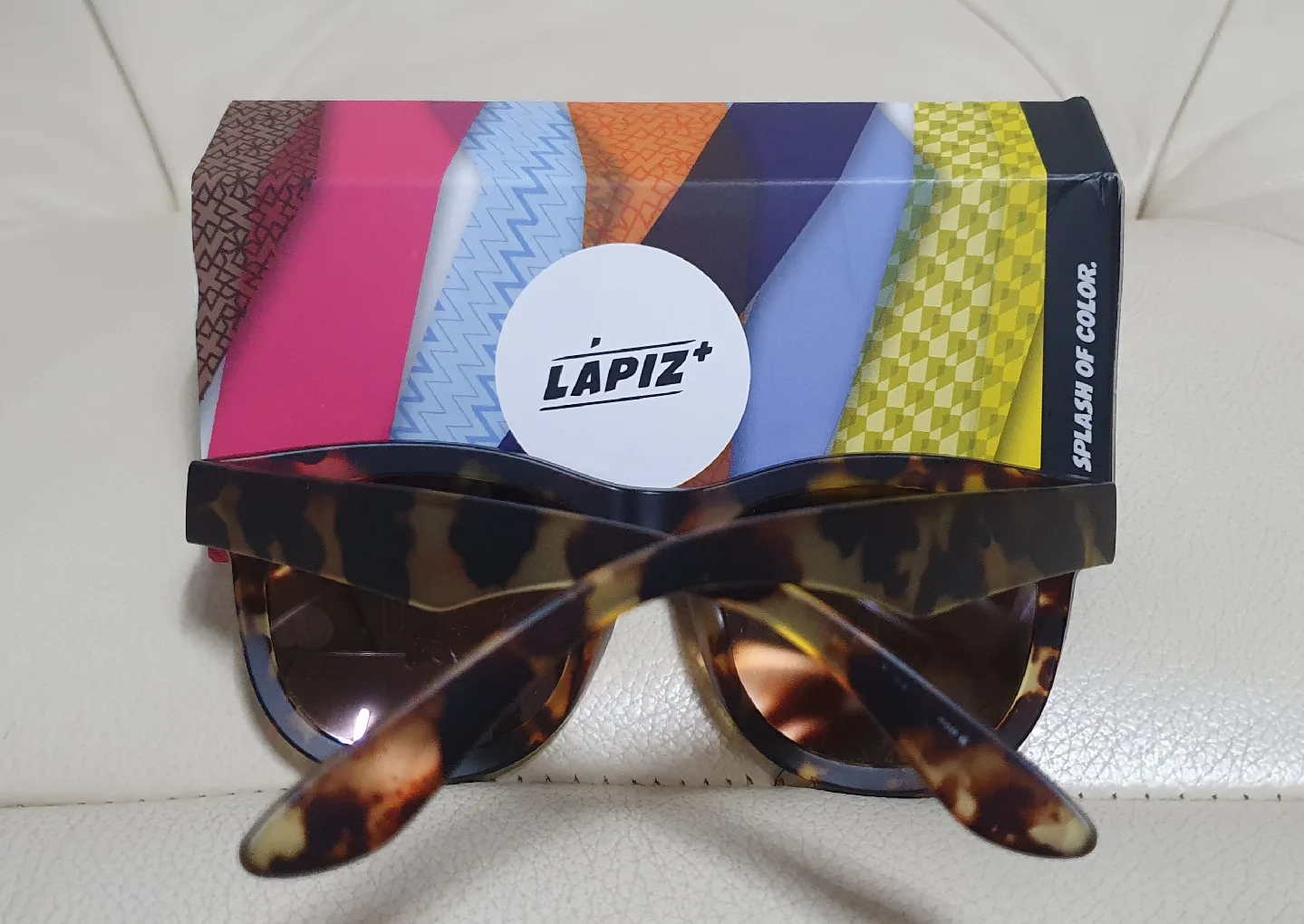 (정품 한국산) LAPIZ 호피문양 미러 선글라스 중고