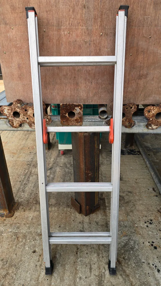 중고 일자형 4단 알루미늄 접이식 사다리