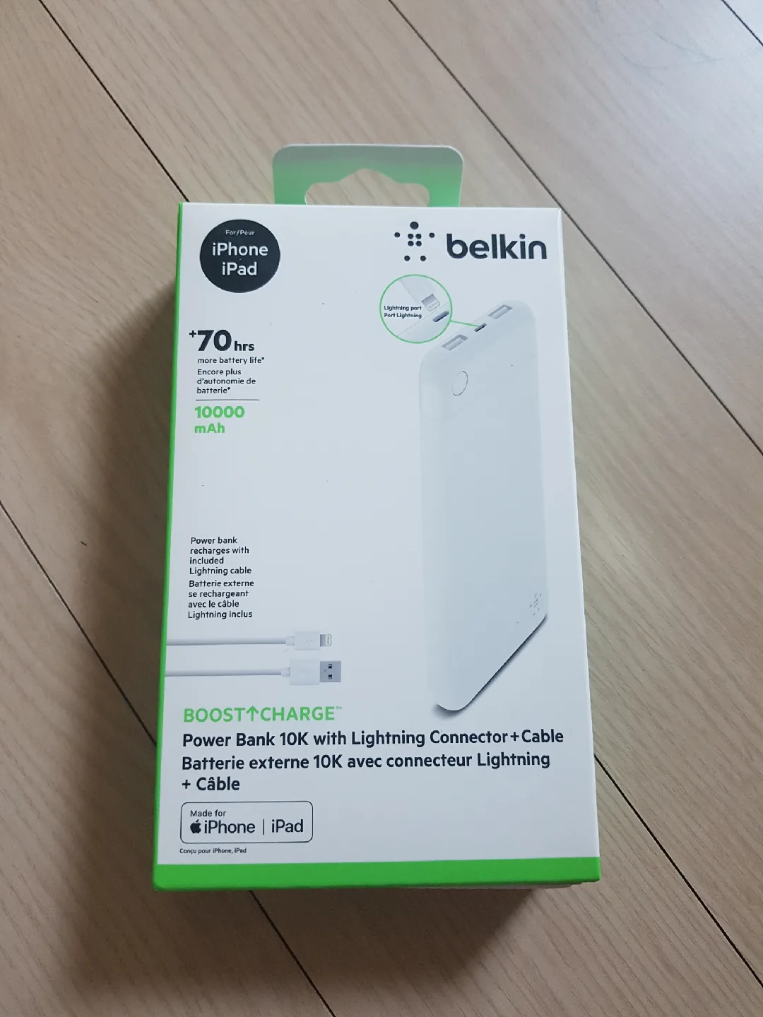 벨킨 라이트닝 배터리 10,000mAh 새거
