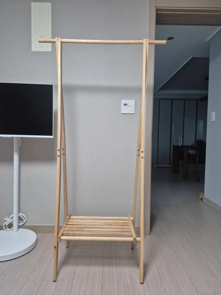 원목 접이식 옷걸이